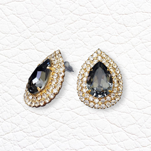 Auskarai "Jasmīnas (Sidabrinė naktis)" su Swarovski™ kristalais